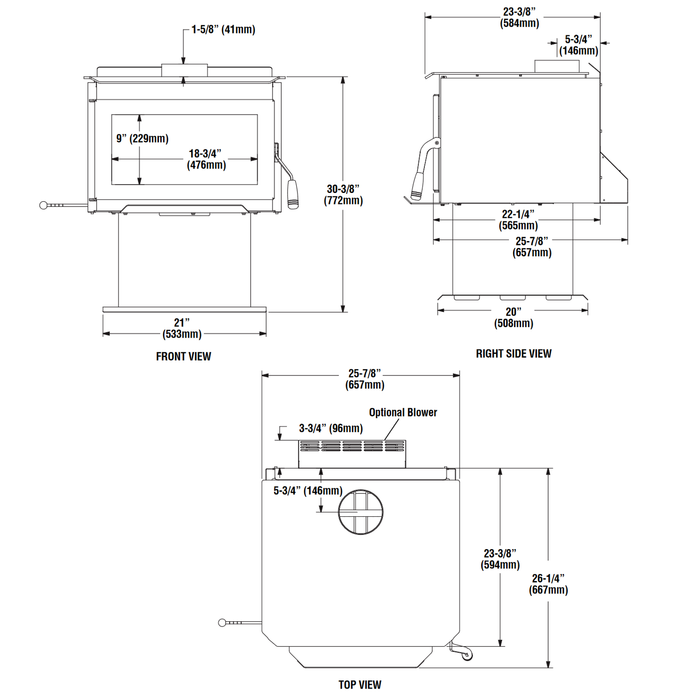 Superior WXS2021 Freestanding Wood Burning Stove