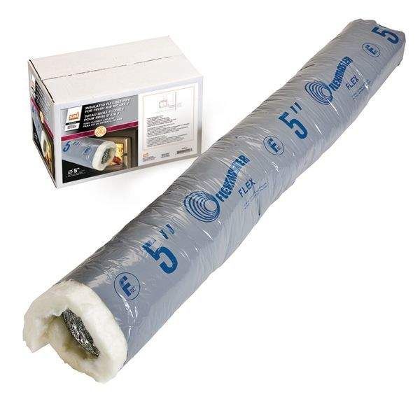 Osburn AC02090 Flexible Insulated Fresh Air Intake Pipe for Osburn Wood Stoves & Inserts, 5 Inch Diameter x 4 Foot Length