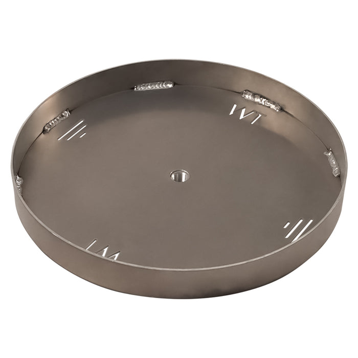 Warming Trends Circular Aluminum Fire Pit Burner Pan with 2-inch Side Walls