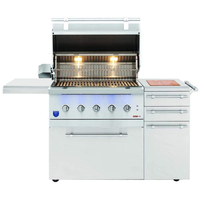 American Made Grills Encore 36 Inch Freestanding Gas Grill with Infrared Searing Burner and Rotisserie Kit - ENCFS36