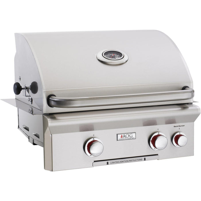 American Outdoor Grill 24” Built-in T-Series Natural Gas 2-Burner with Rotisserie & Back Burner - 24NBT