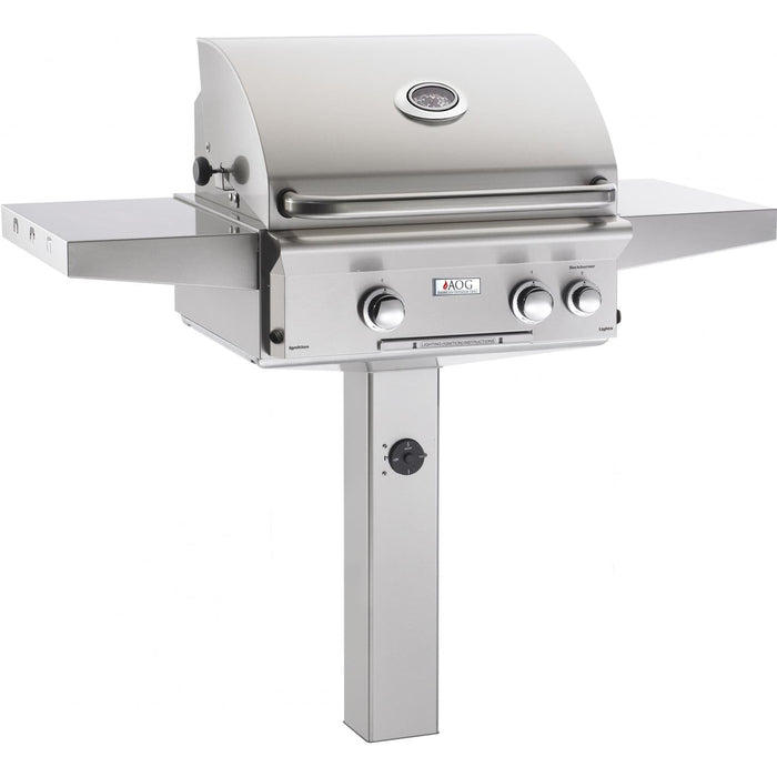 American Outdoor Grill 24-Inch L-Series 2-Burner Natural Gas Grill on In-Ground Post - 24NGL-00SP