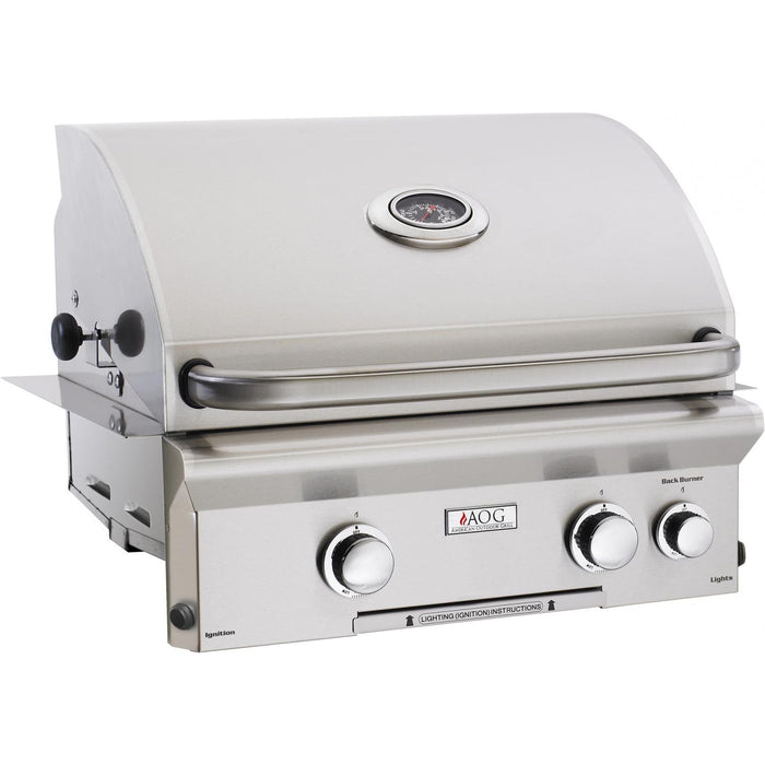 American Outdoor Grill 24-Inch L-Series 2-Burner Natural Gas Grill with Rotisserie & Back Burner - 24NBL