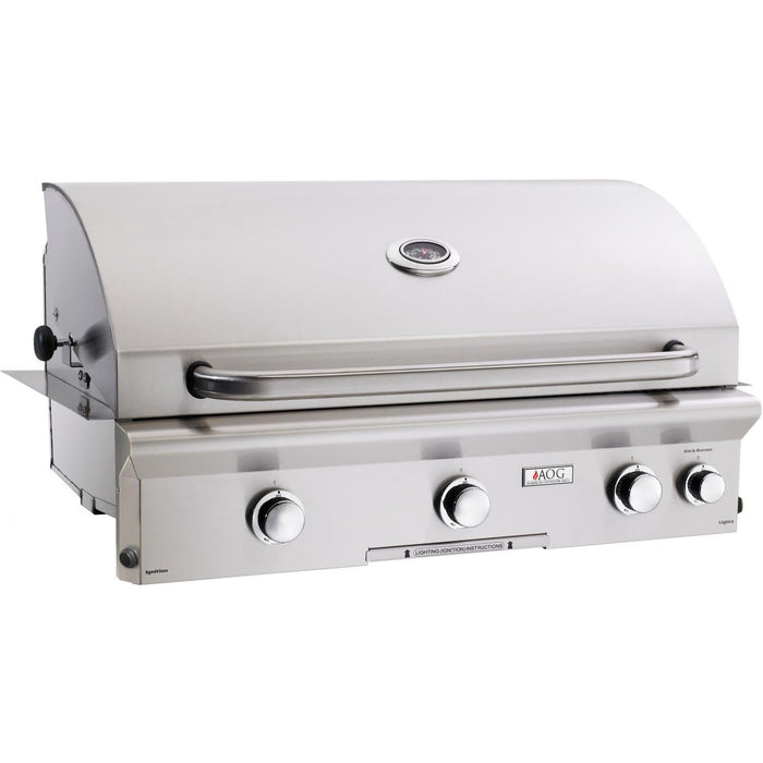 American Outdoor Grill 36-Inch L-Series 3-Burner Built-In Natural Gas Grill with Rotisserie & Back Burner - 36NBL