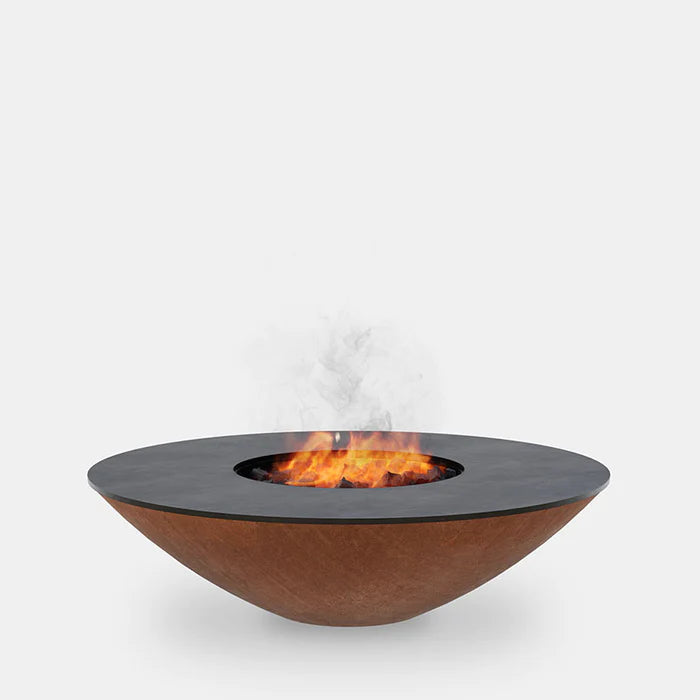 Arteflame Classic 40" - Corten Steel Fire Bowl With Cooktop