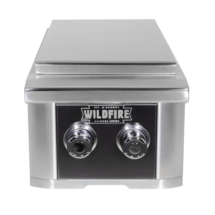 Wildfire Outdoor Ranch Double Side Burner Black 304 BSS - WF-DBLSBRN-RH