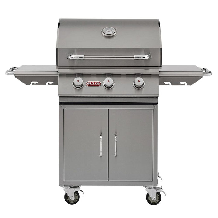 Bull Grills Steer Premium 24-Inch 3-Burner Freestanding Gas Grill - 69008+CART