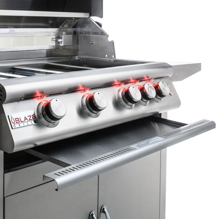 Blaze Premium LTE 32-Inch 4-Burner Built-In Grill With Rear Infrared Burner & Grill Lights - BLZ-4LTE2