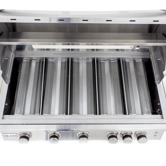 Blaze Premium LTE 40-Inch 5-Burner Built-In Grill With Rear Infrared Burner & Grill Lights - BLZ-5LTE2