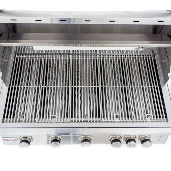 Blaze Premium LTE 40-Inch 5-Burner Built-In Grill With Rear Infrared Burner & Grill Lights - BLZ-5LTE2