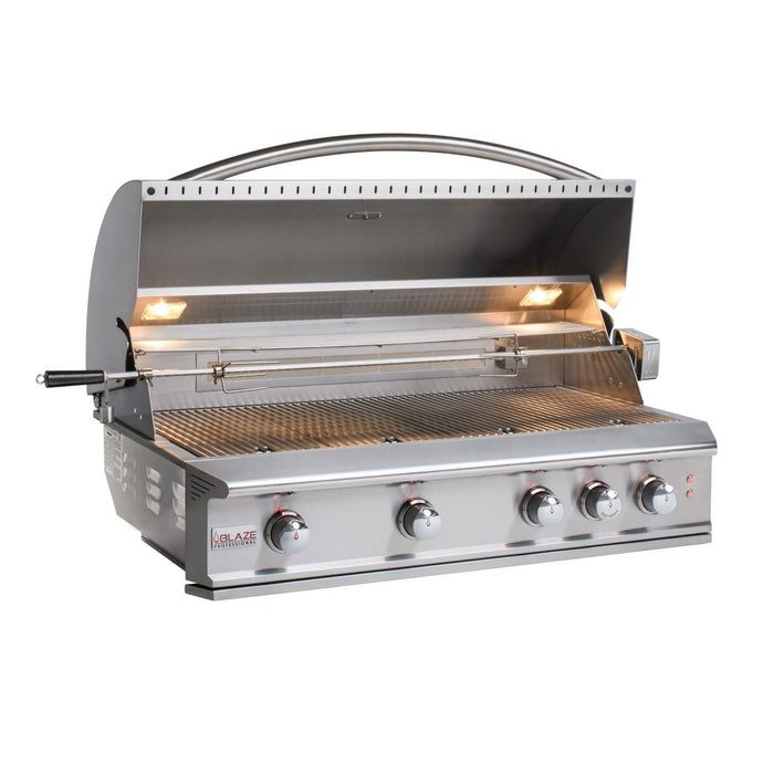 Blaze Professional LUX 44-Inch 4-Burner Built-In Grill With Rear Infrared Burner - BLZ-4PRO