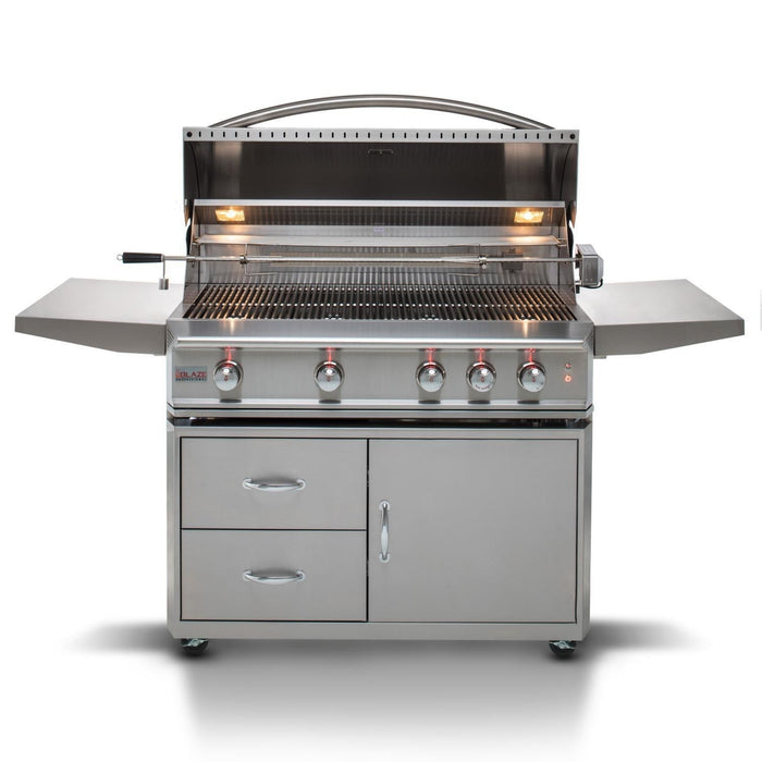 Blaze Professional LUX 44" 4-Burner Freestanding Grill With Rear Infrared Burner - BLZ-4PRO-CART