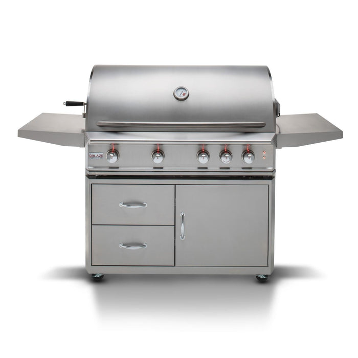 Blaze Professional LUX 44" 4-Burner Freestanding Grill With Rear Infrared Burner - BLZ-4PRO-CART