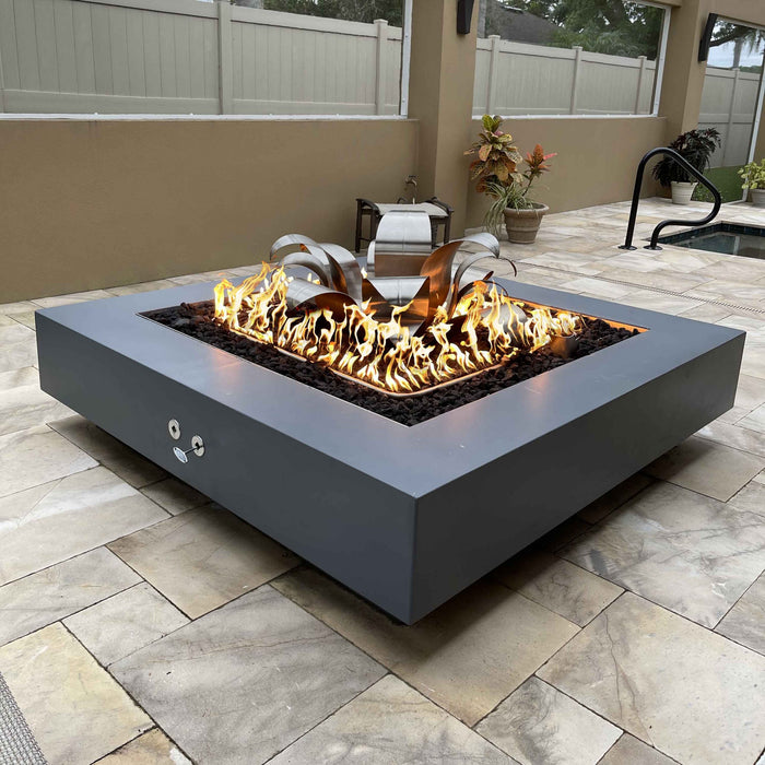 The Outdoor Plus Cabo Square GFRC Concrete Fire Pit