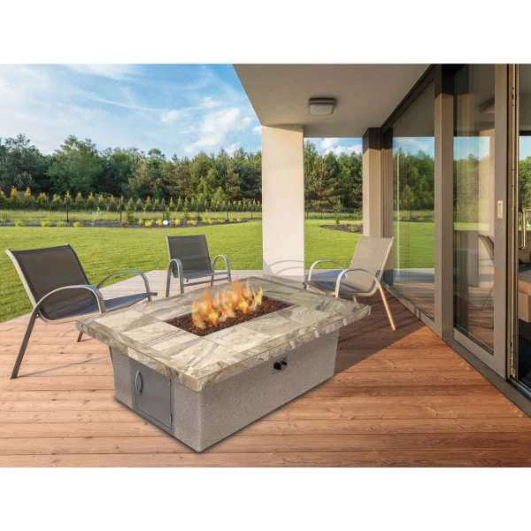 Cal Flame - Rectangle Stucco and Tile Fire Table FPT-RT501M