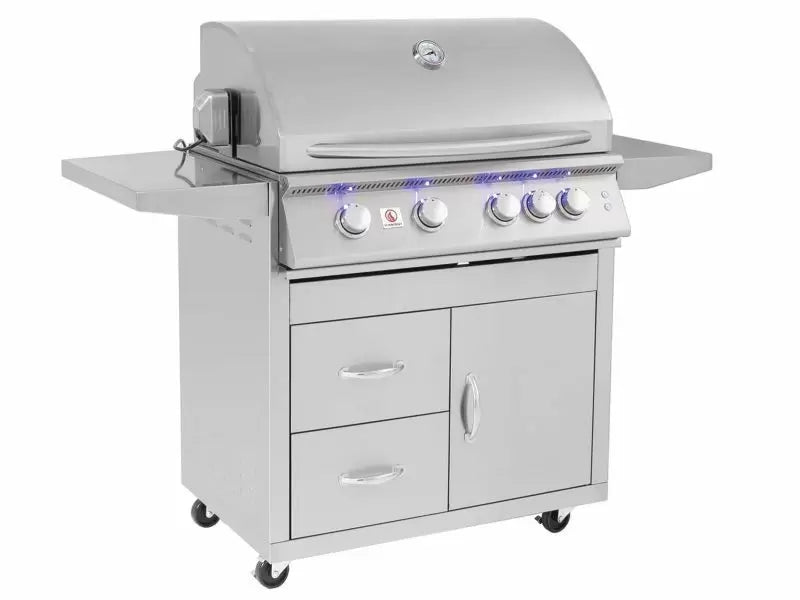 Summerset 32" Sizzler PRO 4-Burner Freestanding Grill - CART-SIZ32-DC + SIZPRO32