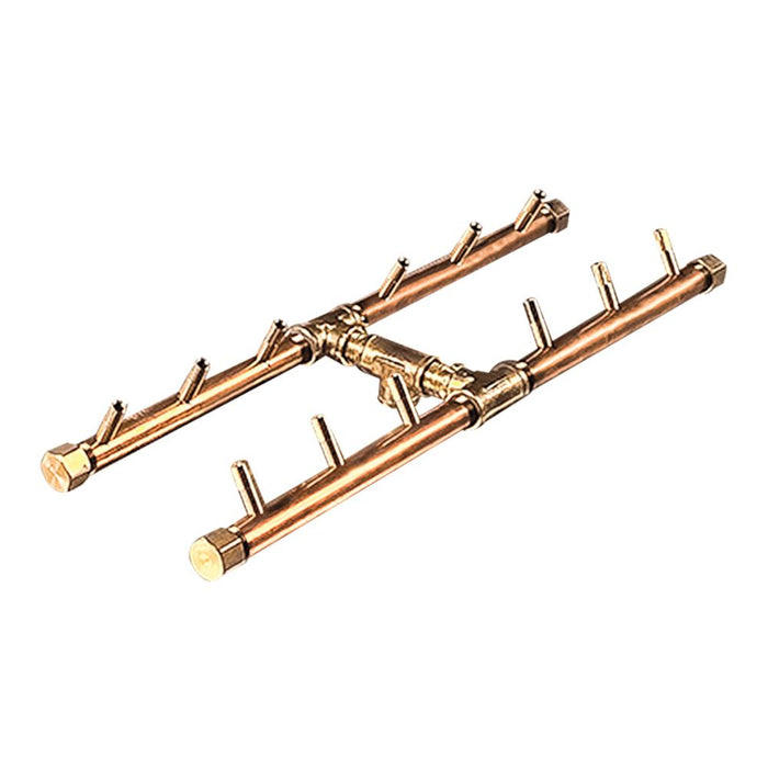 Warming Trends H-Style Crossfire 120K BTU Brass Burner - CFBH120