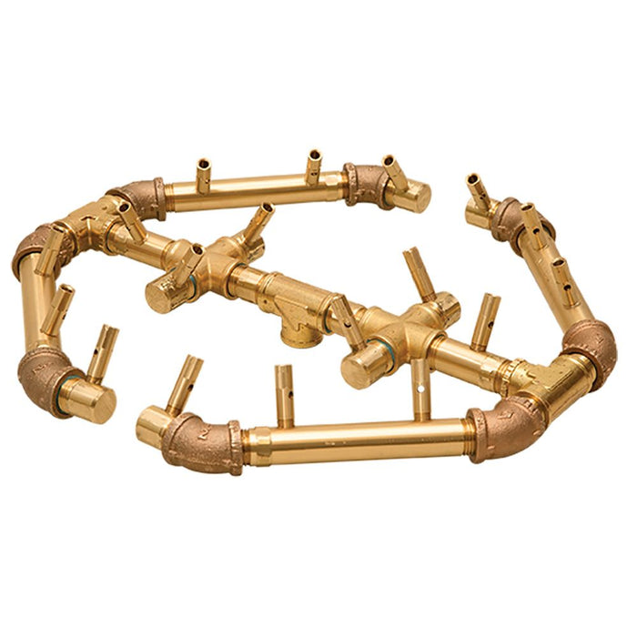 Warming Trends Octagonal Crossfire 180K BTU Brass Burner - CFBO180