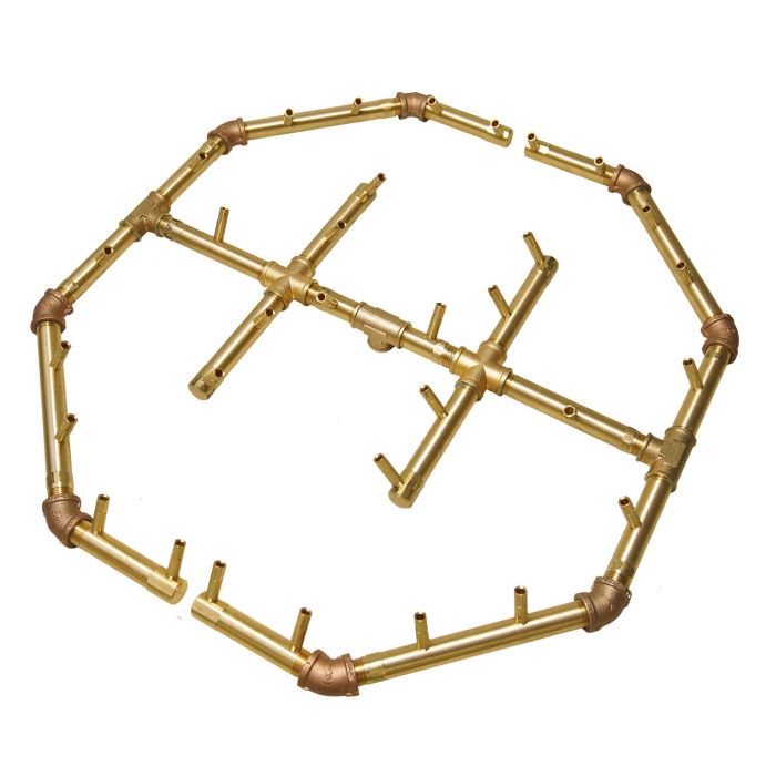 Warming Trends Octagonal Crossfire 320K BTU Brass Burner - CFBO320