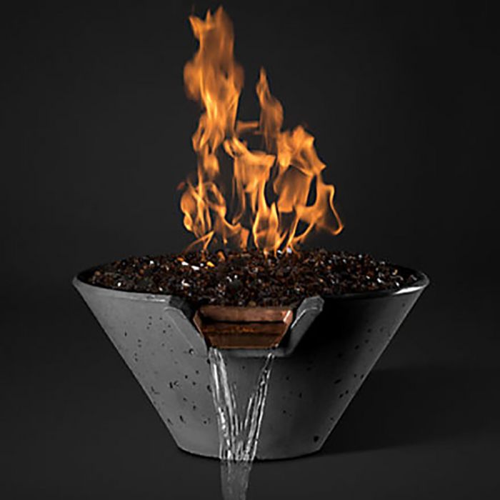 Slick Rock Concrete Cascade Conical Fire and Water Bowl