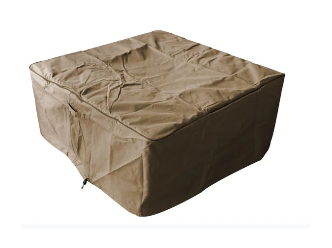 Elementi Manhattan OFG103 Square Concrete Fire Pit Table included Canvas Cover