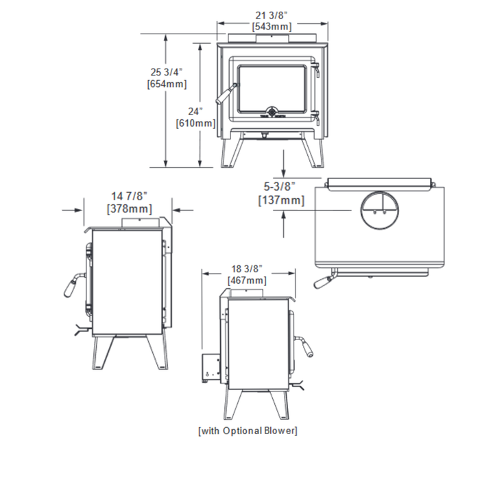 True North TN10 Wood Stove | 31010004