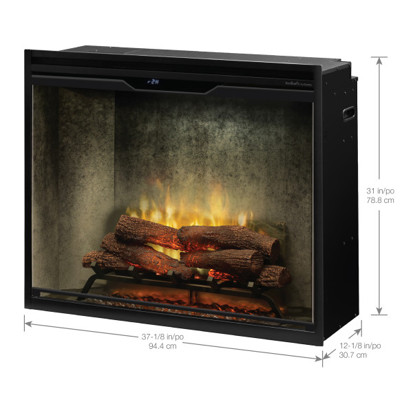 Dimplex Revillusion 36 Inch Portrait Built-In Electric Firebox Weathered Concrete 500002399