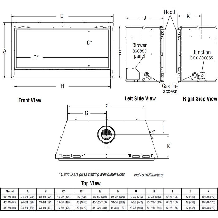 Superior DRL2035 35-Inch Linear Direct Vent Gas Fireplace