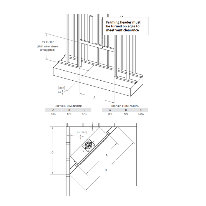 Montigo DelRay 48-Inch Linear Direct Vent Gas Fireplace