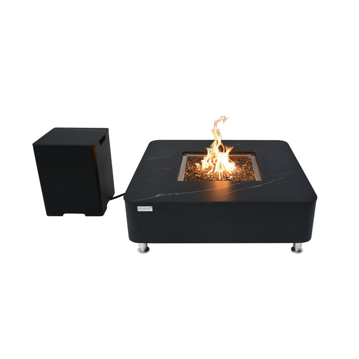 Elementi Plus Copenhagen Marble Porcelain Fire Pit Table OFP103