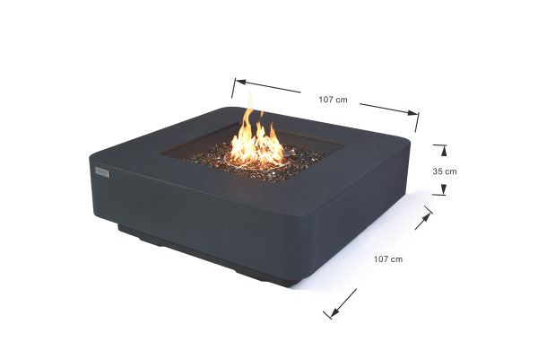 Elementi Plus Bergamo Concrete Fire Pit Table OFG419