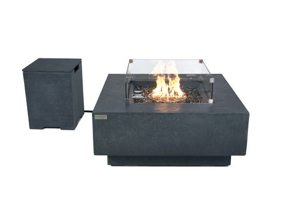 Elementi Plus Bergen Concrete Fire Pit Table - OFG413