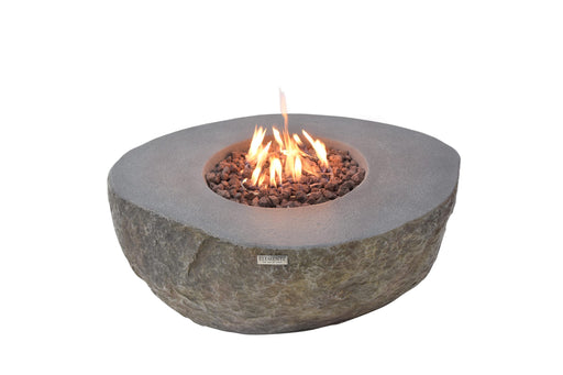 Elementi Boulder OFG110 Round Concrete Fire Pit Table Image with White Background