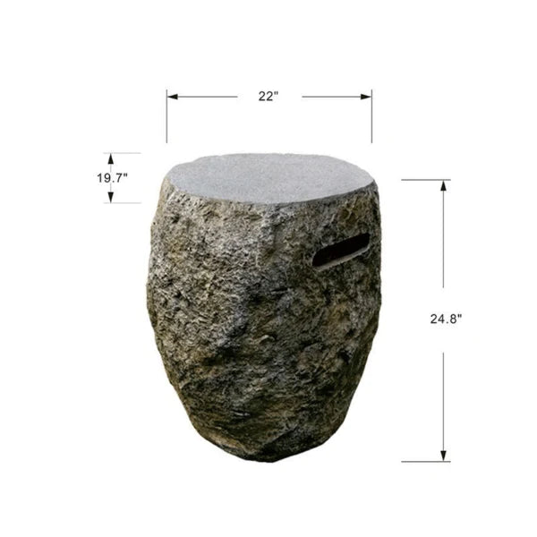 Elementi Boulder Tank Cover ONB01-117 Dimensions Drawing