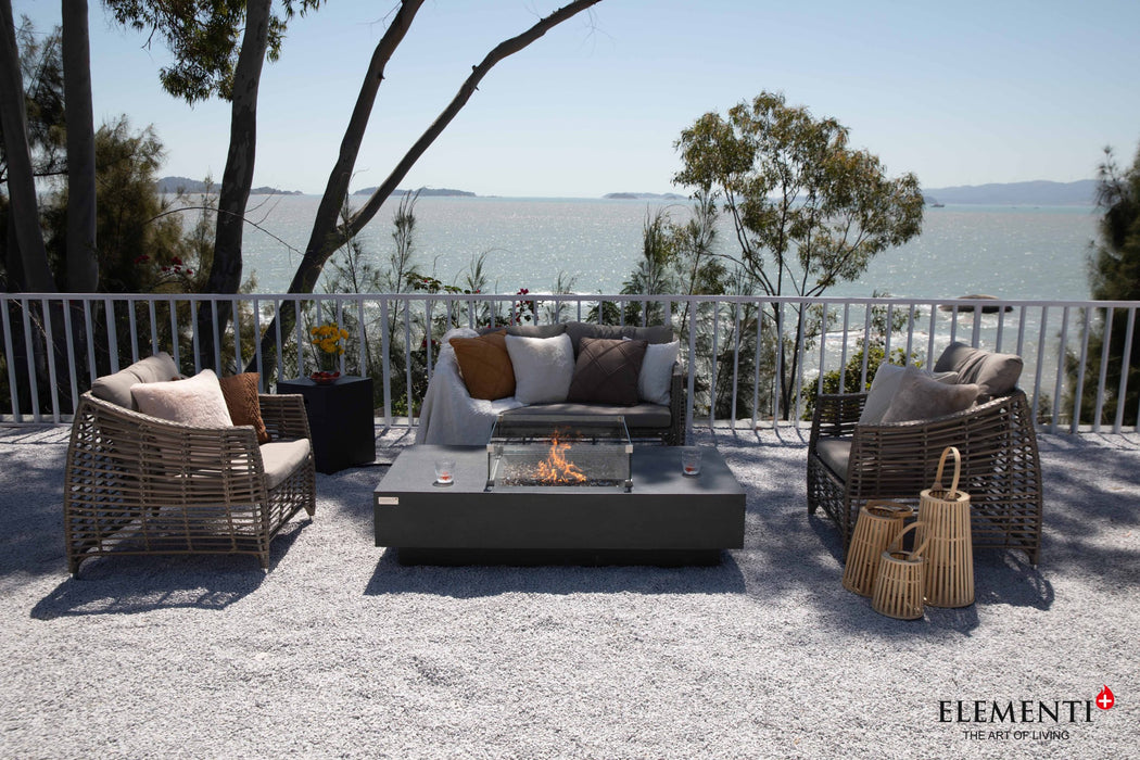 Elementi Plus Cannes Carlo Concrete Fire Pit Table OFG416DG