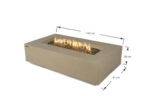 Elementi Plus Colorado Concrete Fire Pit Table OFG410SY