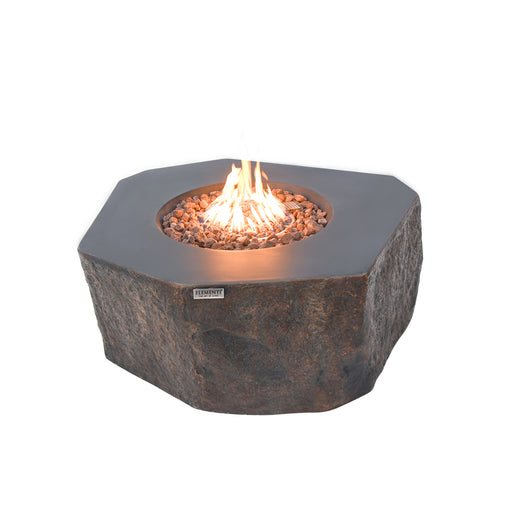 Elementi Columbia OFG105 Hexagonal Concrete Fire Pit Table Image with White Background