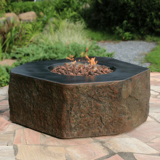 Elementi Columbia OFG105 Hexagonal Concrete Fire Pit Table