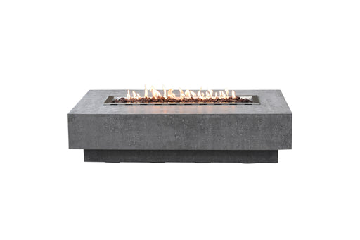 Elementi Hampton OFG139 Light Gray Rectangular Concrete Fire Pit Table Image with White Background