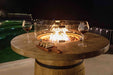 Elementi Lafite OFG225 Barrel Bar Fire Pit Table with Glass Wind Screen