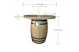 Elementi Lafite OFG225 Barrel Bar Fire Pit Table Dimensions Drawing