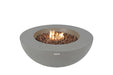 Elementi Lunar OFG101 Light Gray Round Concrete Fire Pit Bowl Image with White Background