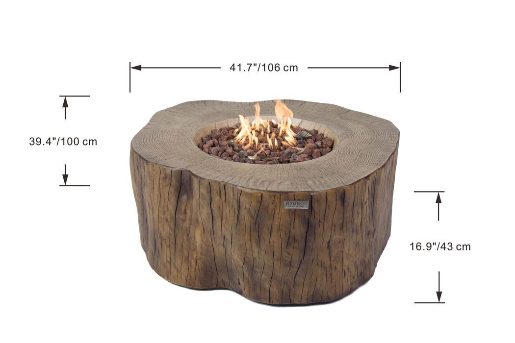 Elementi Manchester OFG145 Concrete Fire Pit Table Dimensions Drawing