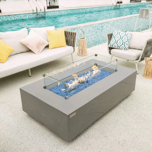 Elementi Plus Meteora Concrete Fire Pit Table OFG410SG