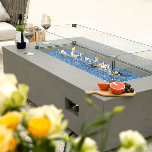 Elementi Plus Meteora Concrete Fire Pit Table OFG410SG