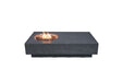 Elementi Metropolis OFG104 Dark Gray Rectangular Concrete Fire Pit Table Image with White Background