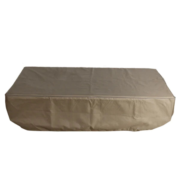 Elementi Metropolis OFG104 Rectangular Concrete Fire Pit Table Included Canvas Cover