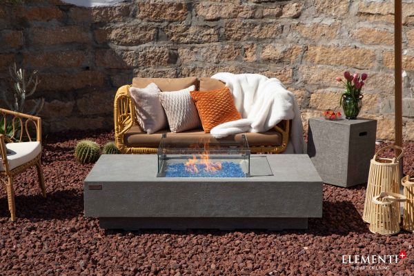 Elementi Plus Monte Carlo Concrete Fire Pit Table OFG416LG