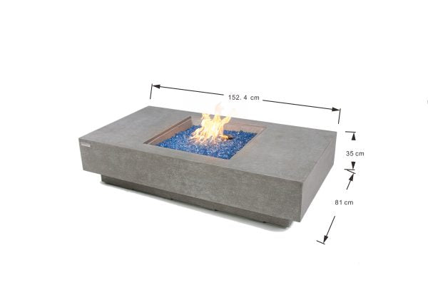 Elementi Plus Monte Carlo Concrete Fire Pit Table OFG416LG