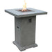 Elementi Montreal OFG221 Light Gray Square Fire Pit Bar Table